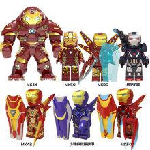 漫威复仇者联盟4钢铁侠3反浩克装甲机甲MK85战争机器中国积木人仔