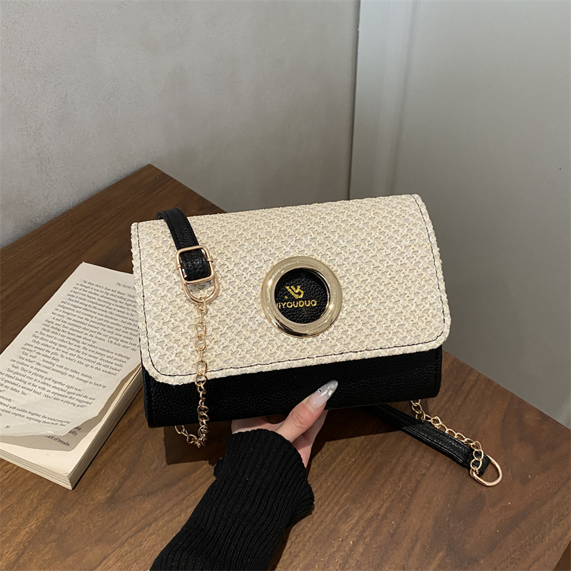 Fashionable Colour-block Shoulder Bag Casual Versatile Tote Handbag_voghion.com
