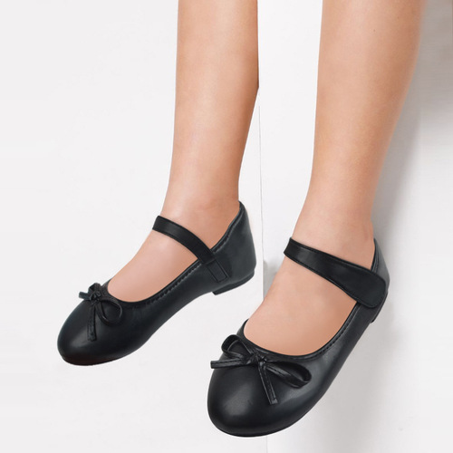 Little Princess Shoes, White Princess Leather Dance Shoes for Children Aged 6-9, Student Shoes