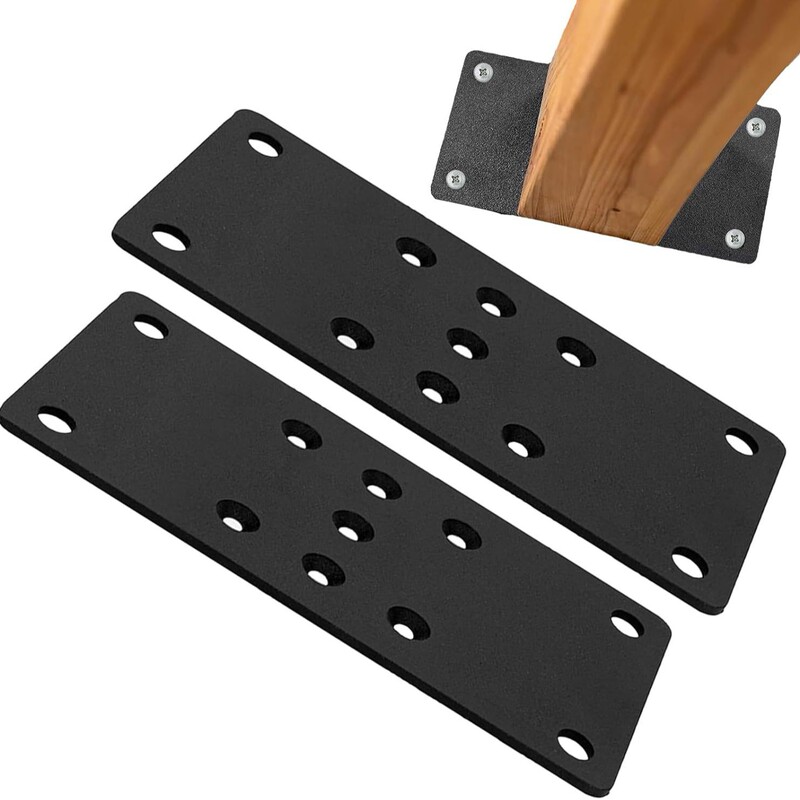 Rear Anchor-Style Base Plate Wood Connector for Deck Railing Wooden Fence Postal Bracket Fence Metal Base Plate