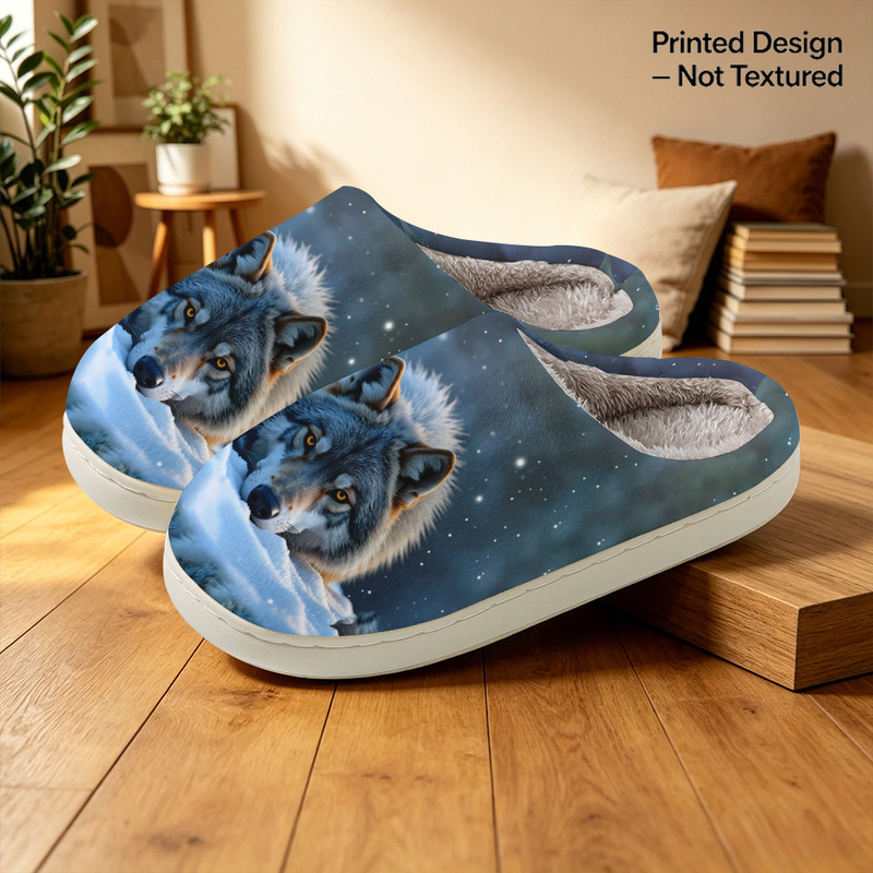 Foreign trade cotton slippers for men and women, cute cartoon animal print home slippers, POD cross-border JIT one-piece drop shipping Foreign trade cotton slippers for men and women, cute cartoon animal print home slippers, POD cross-border JIT one-piece drop shipping