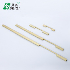 Factory-supplied modern minimalist brushed aluminum handle for cabinets, wardrobes, and drawer hardware, extendable one meter handle