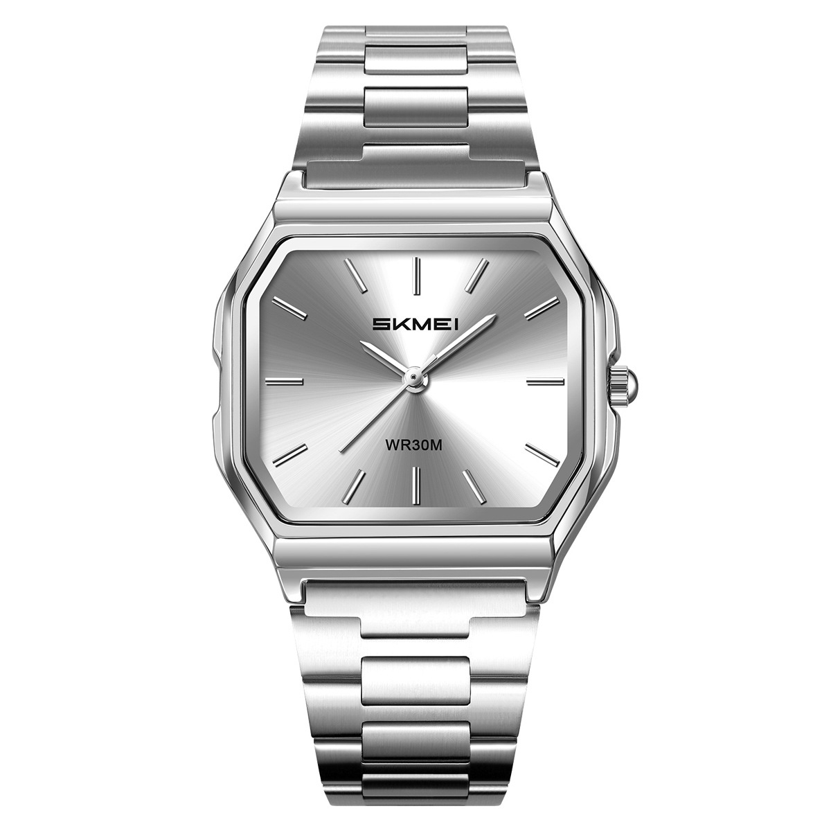 Reloj transfronterizo de comercio exterior de los Estados Unidos, reloj de cuarzo de acero cuadrado impermeable, reloj de negocios simple fuente al por mayor