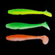 Shallow diving Paddle Tail Lures 6 Colors Soft Plastic Baits Bass Trout Saltwater Sea Fishing Lure