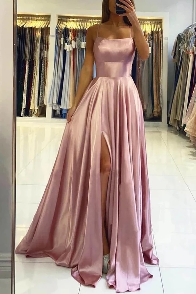 Amazon vestido de dama de honor europeo y americano vestido largo adelgazamiento fuera del hombro novias bola vestido formal simple sexy Split