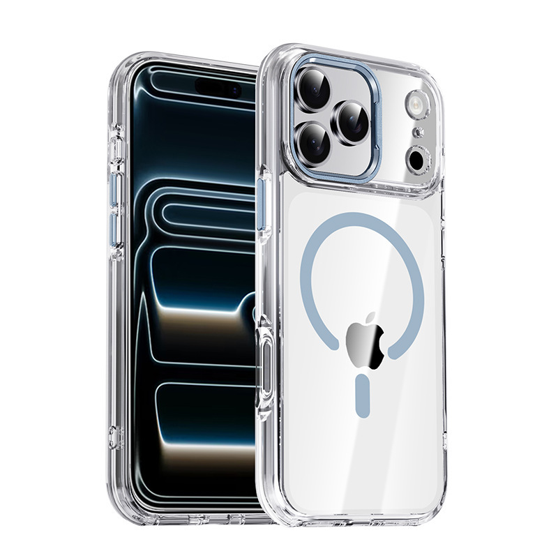 适用苹果17promax手机壳透明磁吸17pro保护套金属摄像头17Magsafe|undefined