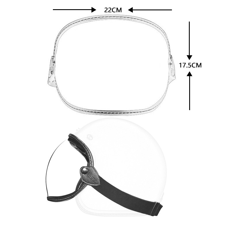 Burbuja espejo retro casco lente motocicleta parabrisas delantero gafas medio casco gafas a prueba de viento máscara Universal HD