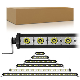 In-line all-aluminum small single row 9W18W36W54W strip light car led strip light roof modified led Yue