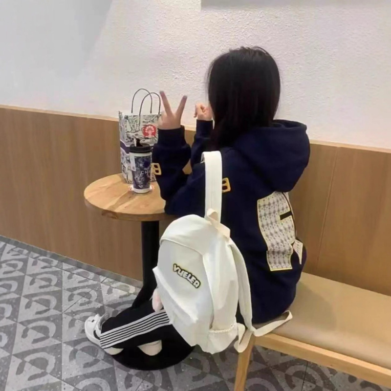 国潮牌美式字母刺绣连帽卫衣女秋冬薄款学生炸街设计感情侣上衣潮|undefined