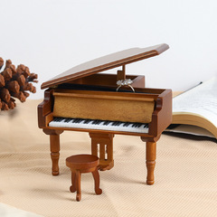 Piano Model Music Box Creative Gift Personalized Engraving Eight-Tone Music Box Birthday Gift for Girls and Boys