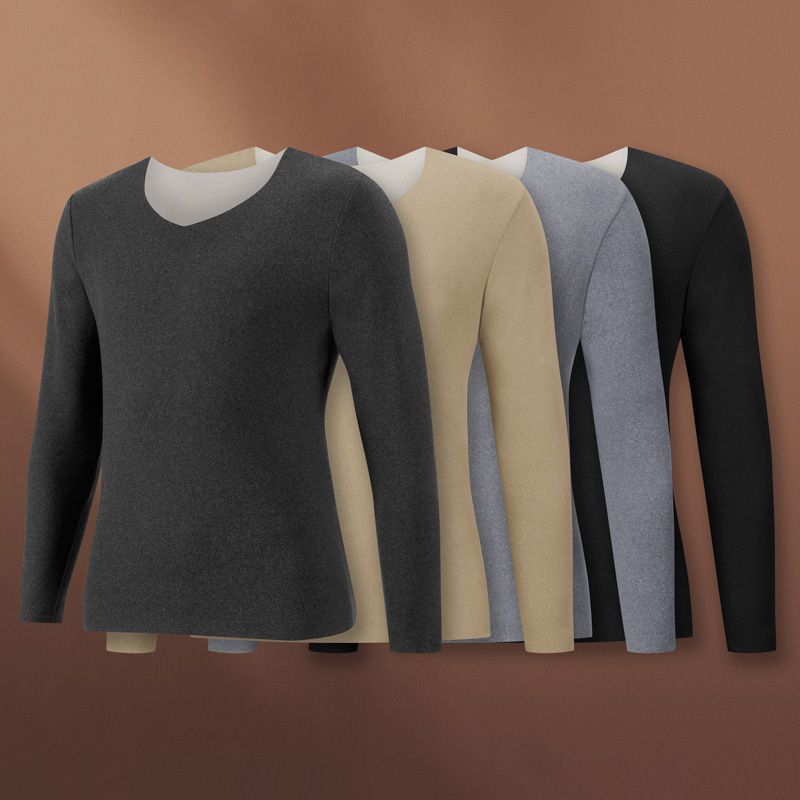 Wholesale Autumn and Winter Thermal Underwear Set for Men, Ab Surface Fleece-Lined, Thickened, Seamless, German Velvet Base Layer