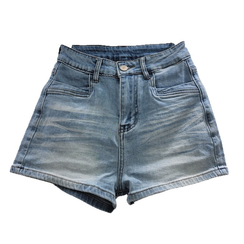 Pantalones Cortos Jeans de Pierna Ancha de Tiro Alto de Mezclilla para Verano image 5