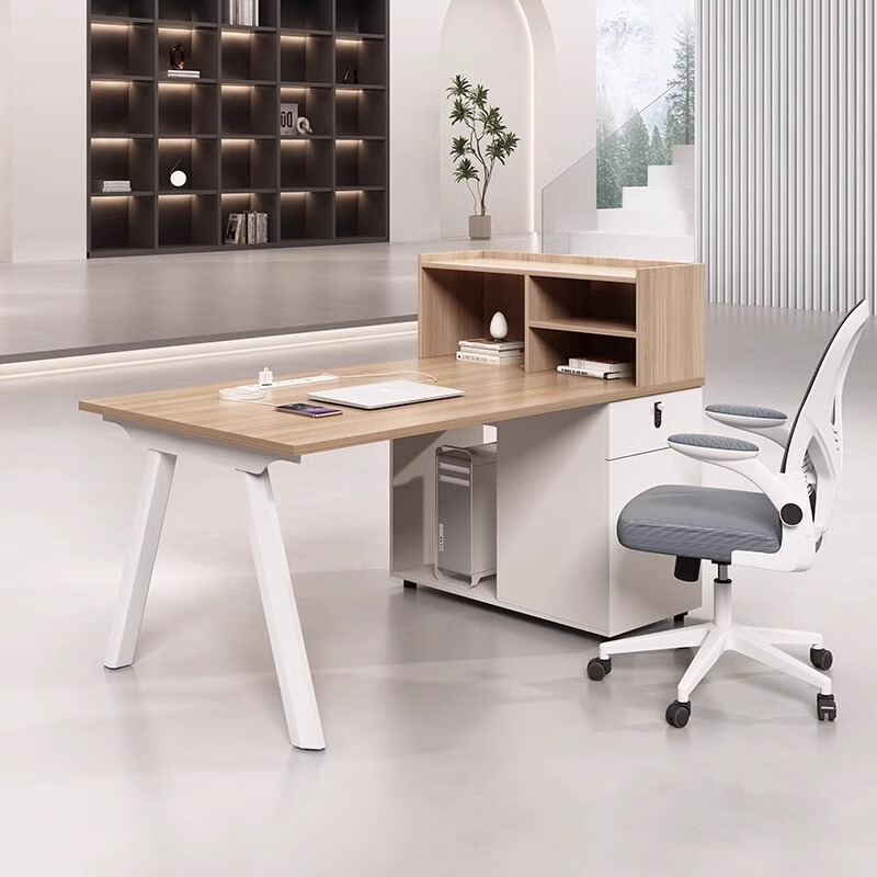 Staff Desk and Chair Combination, Simple Modern Desk, Staff Station, Six-Person Card Holder, Financial Employee Desk Furniture