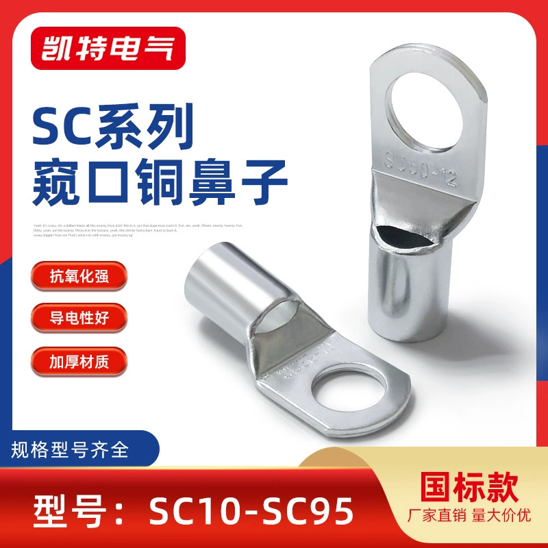 Терминал терминала носа провода прессы уха медной проволоки носа 10-95 меди СК национального стандарта квадратный Луженый Пип