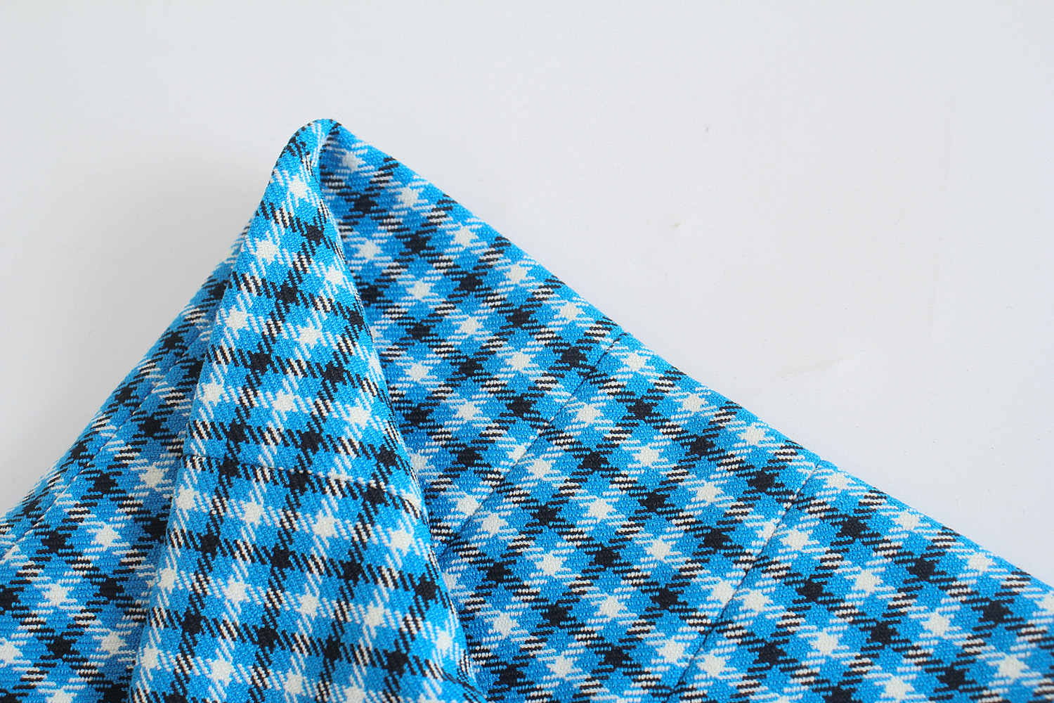 wholesale new high-waist A-line blue plaid skirt  NSAM54103