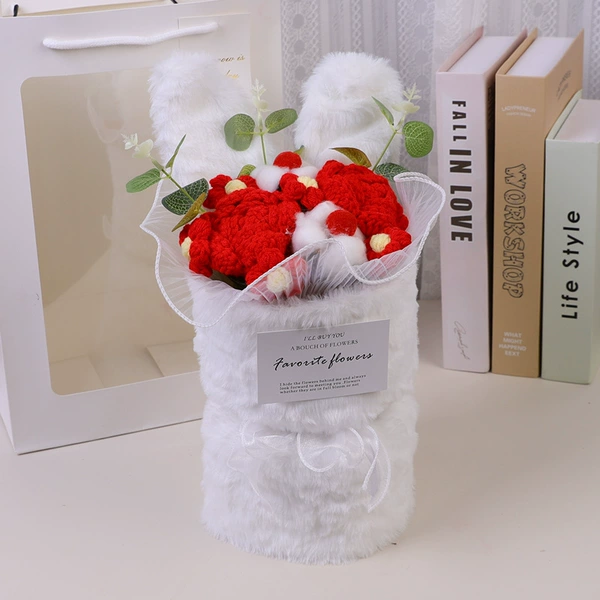 Red Rose Rabbit Bouquet [Gift Bag]