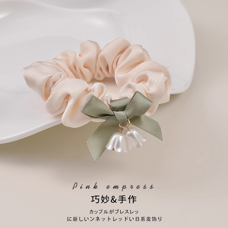 Orquídea de campana arco anillo de cabello intestino grueso de alta elasticidad cuerda de cabeza duradera cuerda de cabello de alta calidad temperamento banda de goma adornamiento para el cabello mujer