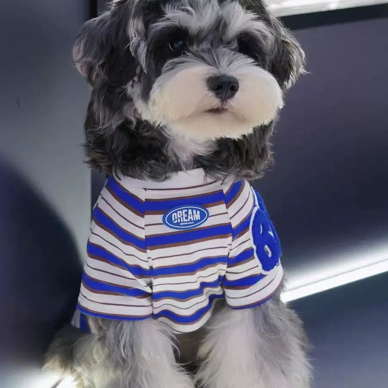 Pet Clothes for Small Dogs, Summer Vest Style, Thin Striped Design, Suitable for Yorkshire Terrier, Teddy, Bichon, Cute and Breathable Clothing Pet Clothes for Small Dogs, Summer Vest Style, Thin Striped Design, Suitable for Yorkshire Terrier, Teddy, Bichon, Cute and Breathable Clothing