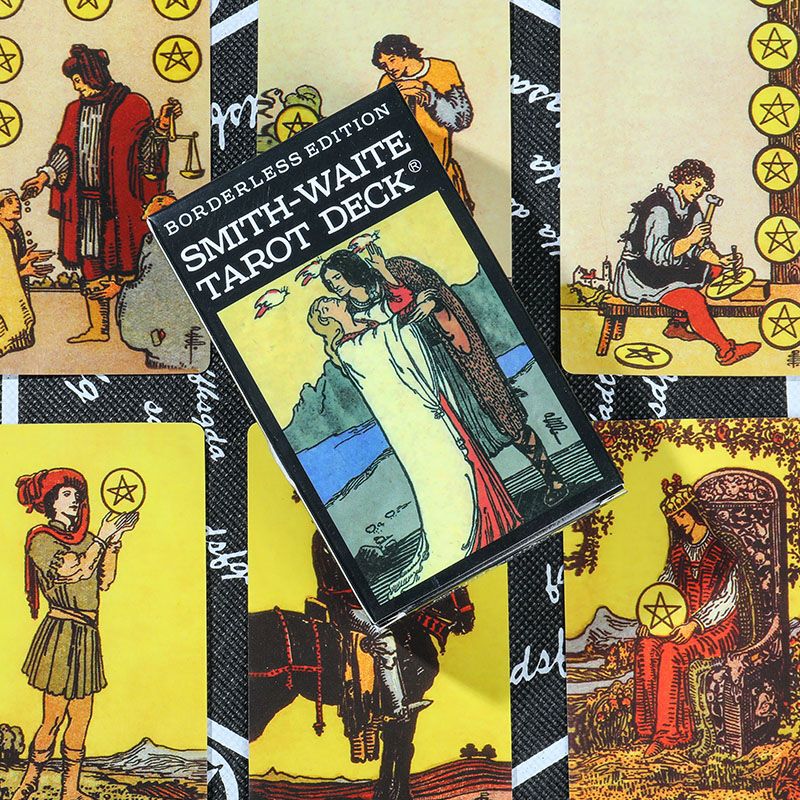 【Cross-Border】Borderless Centennial Waite Tarot Cards in Chinese and English, 78-Card West Tarot for Beginners