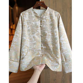 129 中式风真丝织锦混纺提花外套，S M L XL，南油特价，不退不换