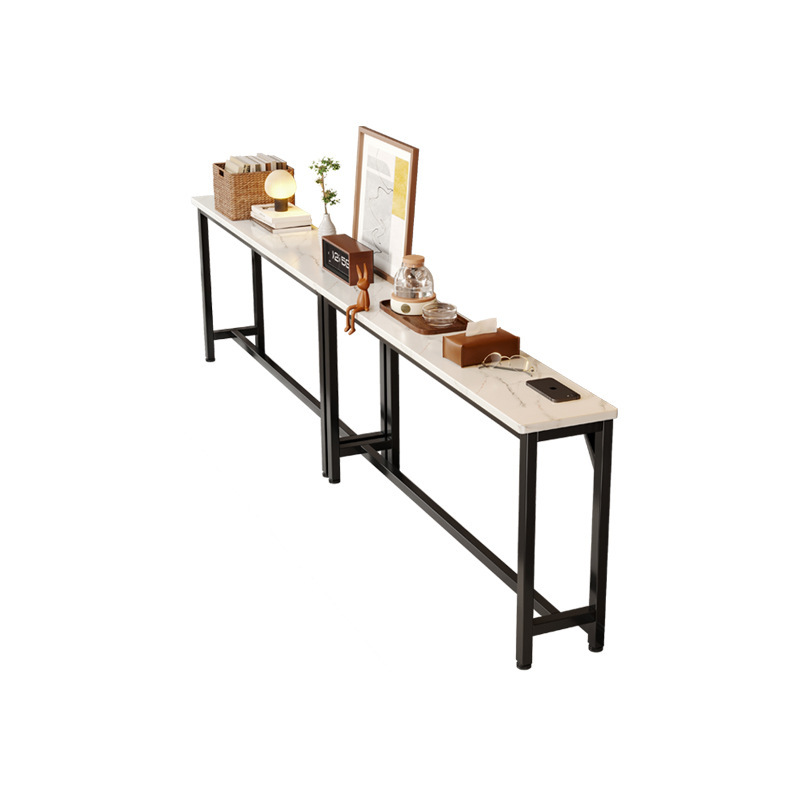 Sofá respaldo estante trasero super delgado cabecera de la cama gabinete de cama muy estrecha hendidura larga mesa contra la pared de almacenamiento multicapa