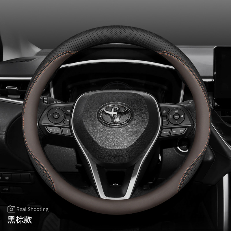 RAV4 Highlander Camry – Toyota Steering wheel - highlander-black-brown-slip-on-ultra-thin