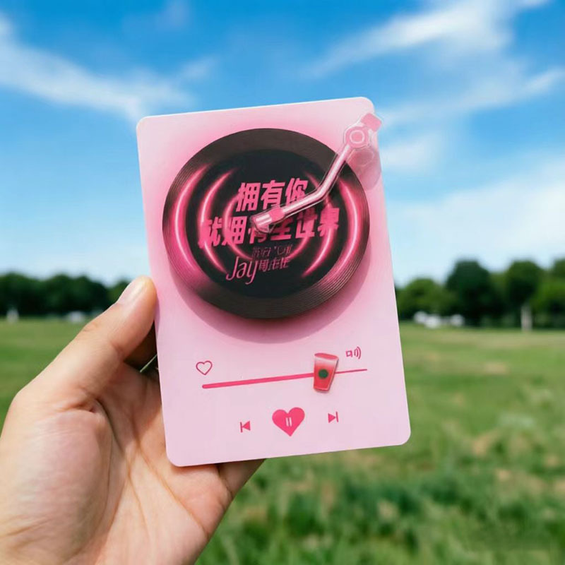 Acrylic Record Music Fridge Magnet Custom Nfc Rotating Anime Celebrity Merchandise Keychain Small Pendant