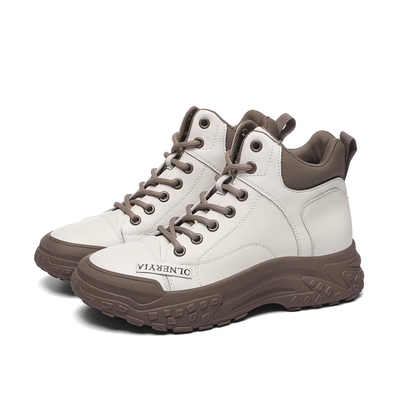 Genuine Leather Martin Boots Comfortable Fashion Ankle Boots 2025 Autumn Winter New High-top Shoes Thick Sole British Style Short Boots_vogvips.com