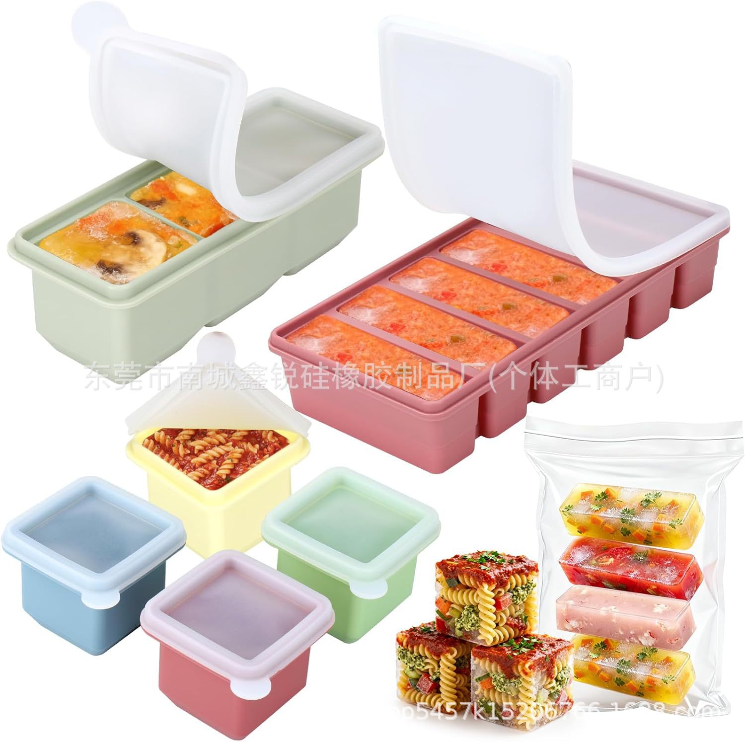 Silicone Large Ice Cube Box Household Whiskey Homemade Ice Cube Mold Food Grade Super Food Supplement Storage Box