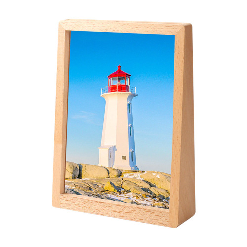 Acrylic solid wood photo frame 7 inch 8 inch A4 wooden photo frame desktop table diy beech wood photo frame customization