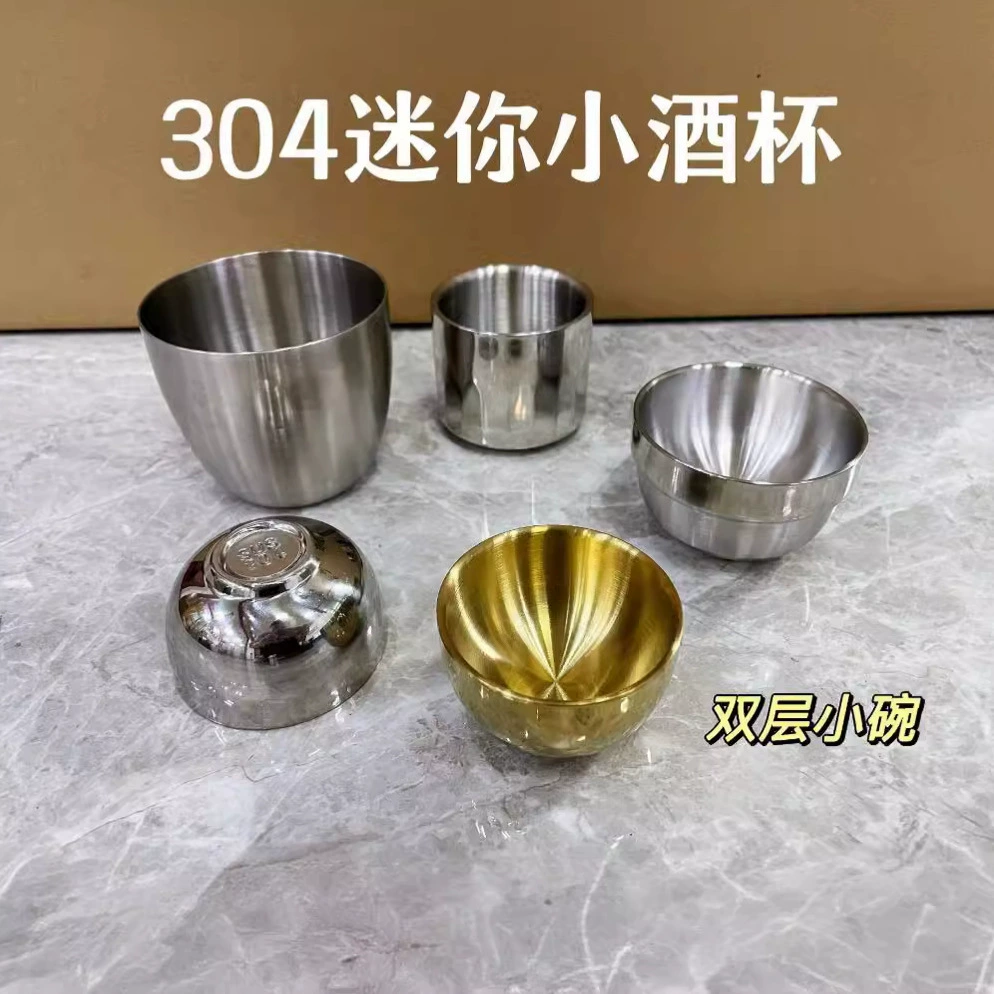 304 из нержавеющей стали мини-бокал для детского сада двухслойный кружка золотой кружка пива