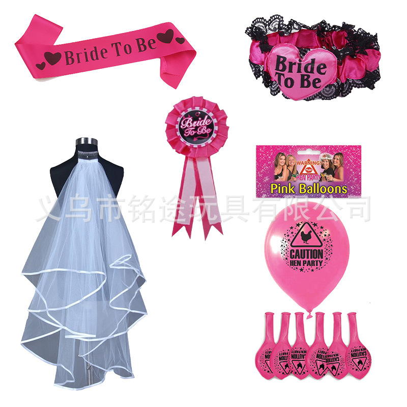 Velo nupcial Novia a ser despedida de soltero equipo novia Correa hombro ceremonial banda gafas diadema traje