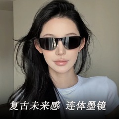 2025年ライブブロードキャスト人気の女性用ワンピースサングラス、紫外線防止、未来的で見栄えの良い、アウトドア日焼け止め、ファッショナブル