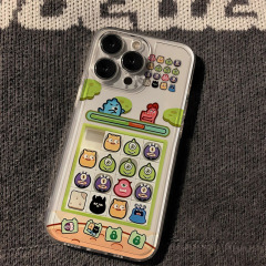 シャオシャオレ対応 Apple 17PROMAX 携帯電話ケース iPhone16 シンプル 13 漫画風 12 ソフトケース 11 透明 xr