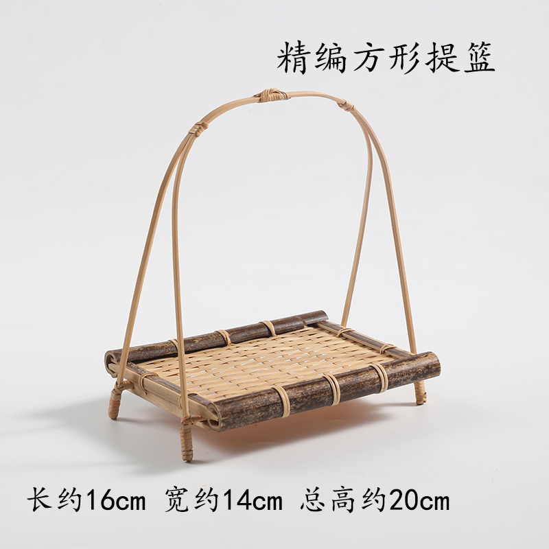 竹編みバスケット家庭用ティープレート果物バスケット菓子トレイ竹バスケット結婚竹編みバスケット竹編みバスケット|undefined
