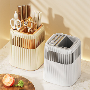 Rotating Knife Holder Kitchen Storage Rack Kitchen Knife Knife Storage Cylinder Integrated Spoon Tableware Arrangement Rack Chopsticks Cage Chopsticks Holder