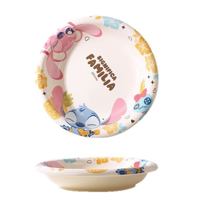 安琪史迪仔食器食器セット家庭用陶磁器碗子供用茶碗かわいいアニメ食器セット|undefined