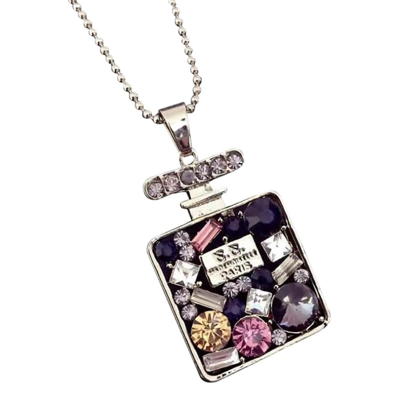 Nuevo estilo coreano joyería creativa botella de perfume versátil elegante suéter cadena collar largo accesorios Ventas Directas la fábrica