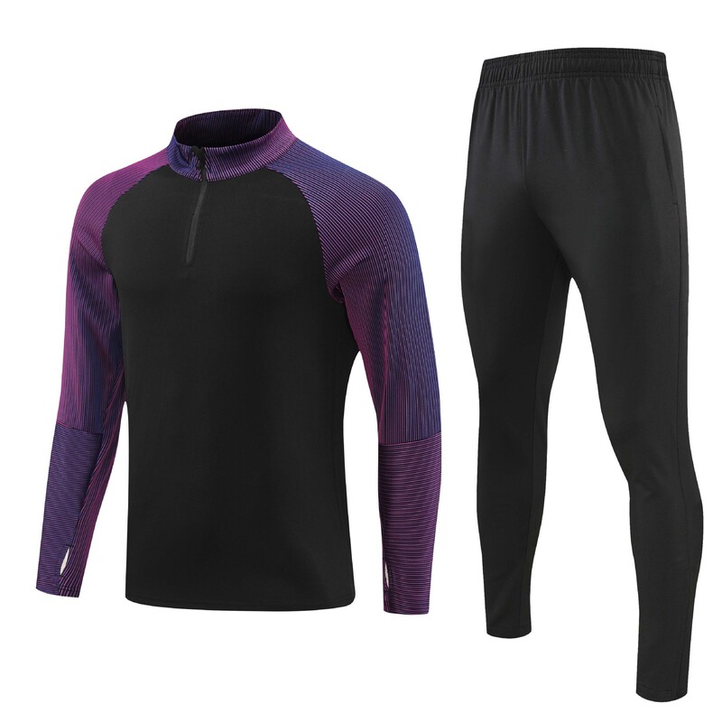 Spot Wholesale Autumn and Winter Half-Zip Long-Sleeved Jacket Long-Sleeved Training Suit Men's Football Uniform Training Uniform Appearance Suit