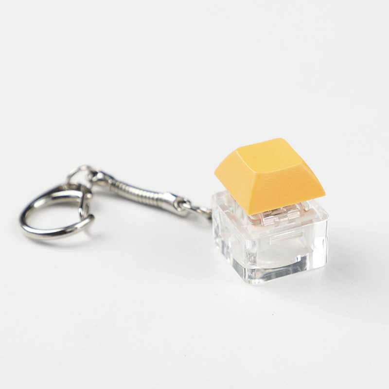 tester: Acrylic single‑shaft keycap tester keychain, multi‑color, decompression mechanical switch tester
