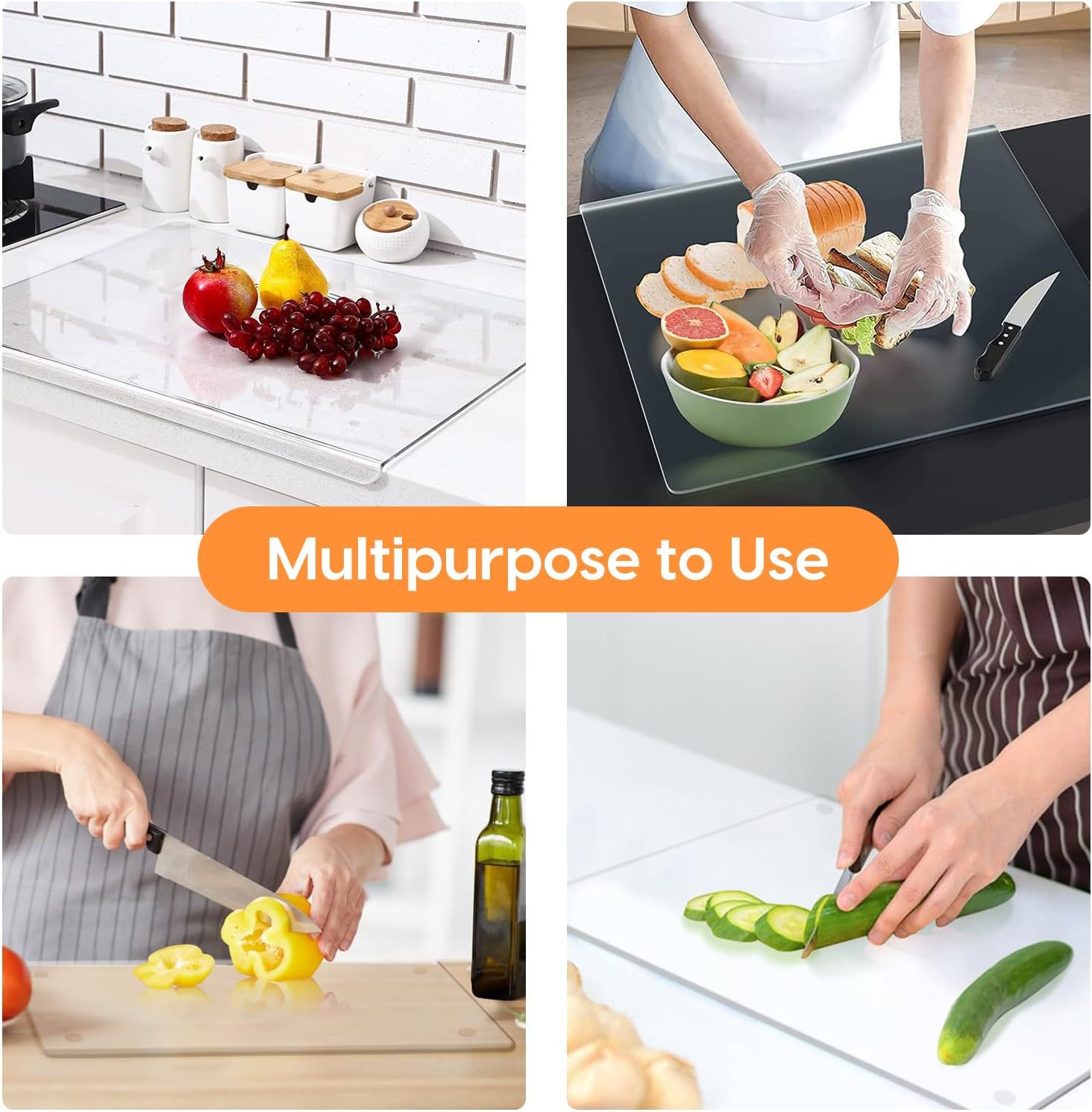 437g Weight Chopping Board Kitchen and drinking utensils 1 Piece Quantity Home Occasion Acrylic Material Solid Color Pattern Simple Style Style Simple Style Solid Color Arylic Chopping Board 1 Piece 3