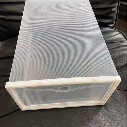 Thickened shoe box sneaker storage box plastic thickened dustproof shoe box organization storage display transparent shoe cabinet wholesale