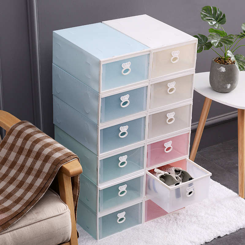 Transparent desktop storage box small drawer desk storage cabinet plastic storage box cosmetic storage box wholesale