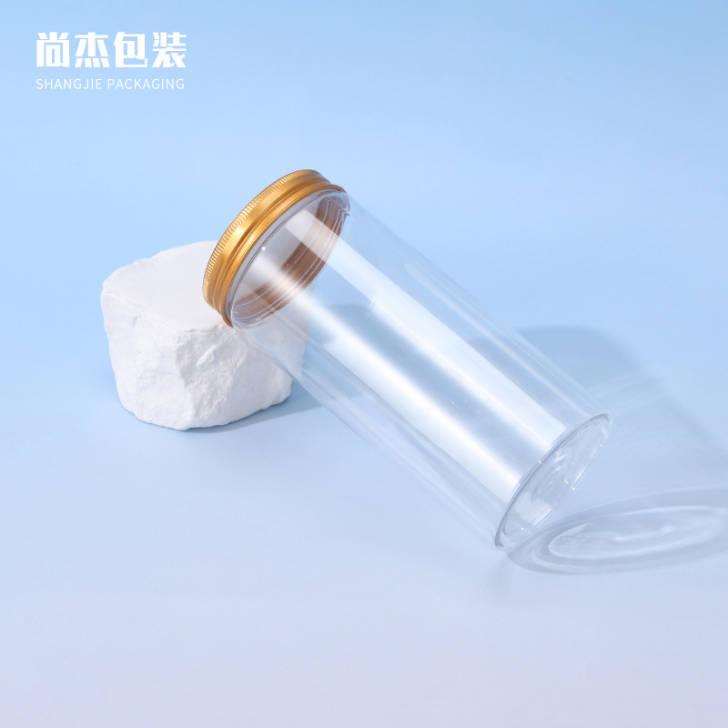 500ml铝盖透明食品罐坚果零食酱菜蜜饯密封罐糖果干货茶叶分装瓶