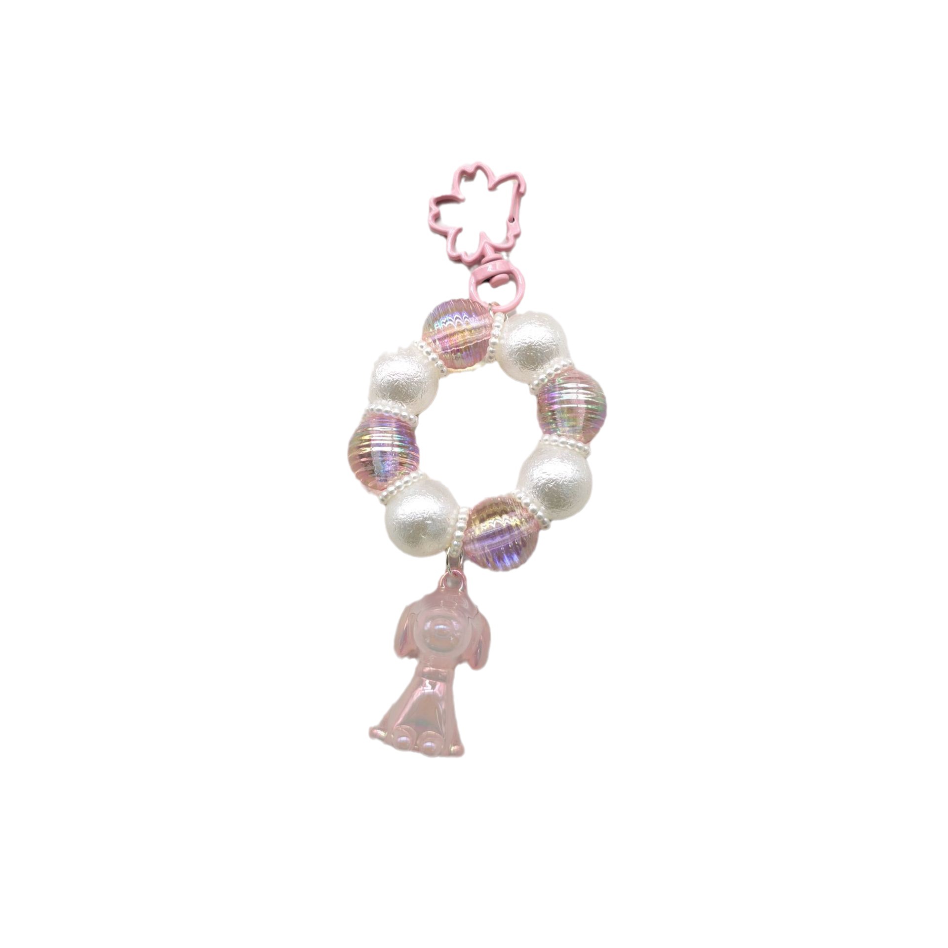 2023 nueva ronda de cadena de cuentas llavero colgante cadena de teléfono móvil colorido fresco perla luminosa color sólido accesorios auricular