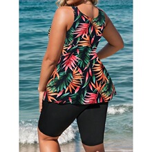 J 63645 Floral Print Plus Size Swimsuit �黨����Ӿ�� �羳ר