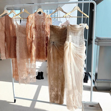 越南小众气质蕾丝网纱刺绣连衣裙女2025年新款高级感宴会收腰礼服