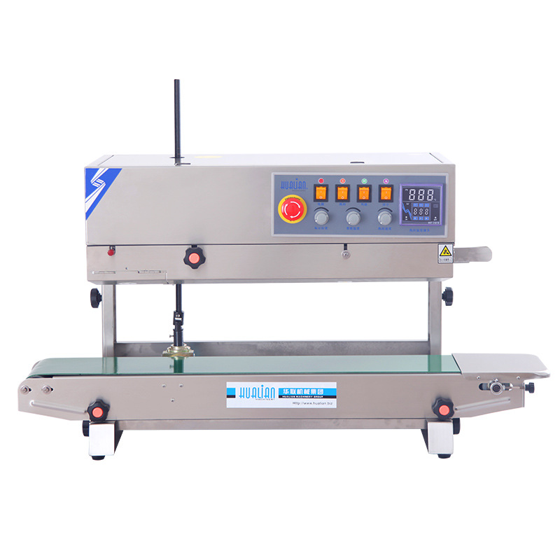 Hualian Machinery Máquina de sellado continuo de impresión de rueda de tinta de colores Mooncake Sellado de té Impresión vertical FRBM-810II