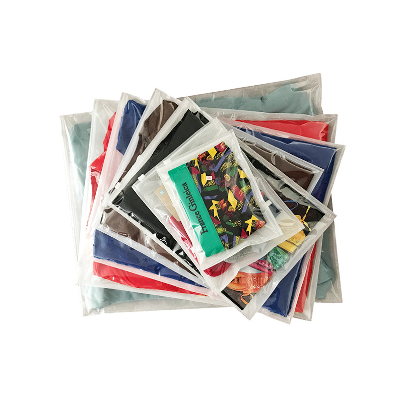 CPP transparente 6 Lado de seda transparente lado no tejido 70g ropa embalaje cremallera bolsa al por mayor