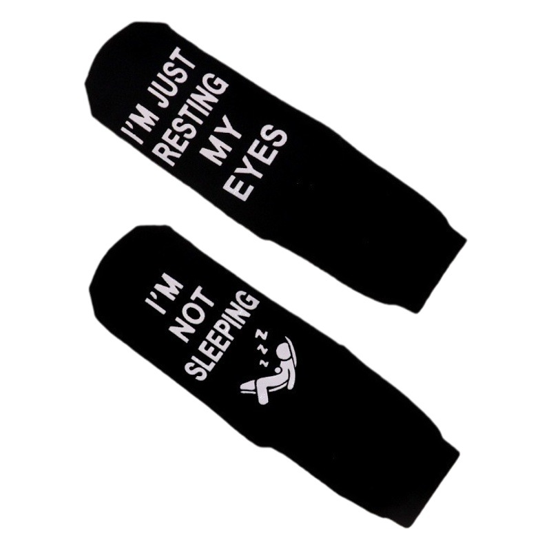 En stock NO ESO DORMIR Calcetines dispensadores antideslizantes de letras transfronterizas europeas y americanas Calcetines de piso de algodón de media pantorrilla